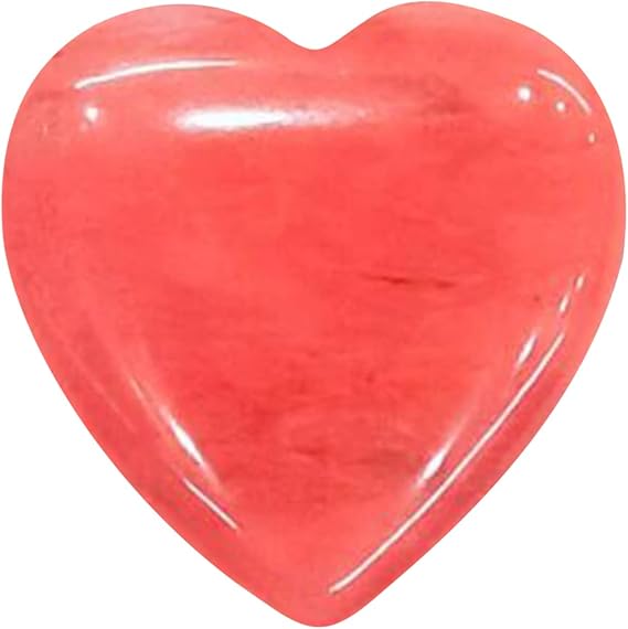 Heart Shape Healing Crystal Natural Gemstone Polished Love Gemstone Amethyst Flower Pot Aquarium Decoration Hot Stones for Massage Large (B, One Size)