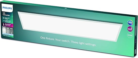 PHILIPS LED Panel Rectange Ceiling Light, White [Energy Class E]