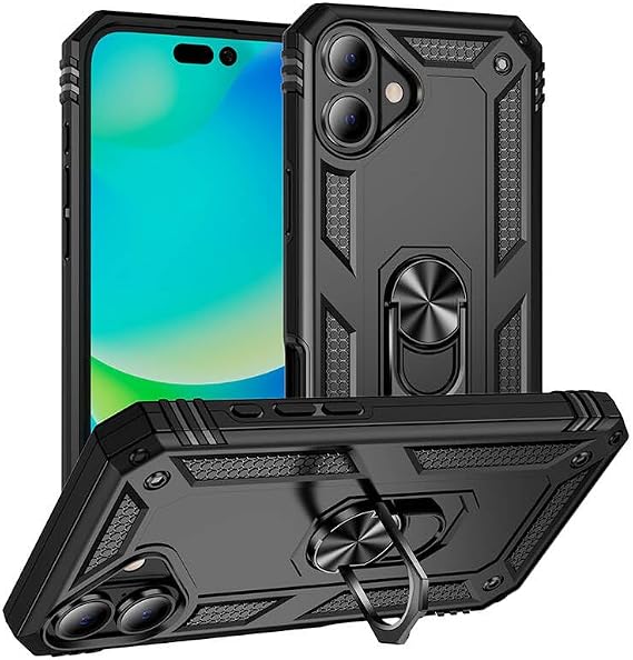 Zore Apple ile uyumlu iPhone 16 Kılıf Zore Vega Kapak Siyah