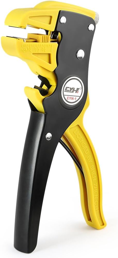 Flintronic Automatic Wire Stripper and Cutter, 7 Inch Cable Stripping Tool, Adjustable Wire Cutter with Eagle Nos (for 14-24 AWG Cables), for Industrial and Home Automotive Electrical Repair