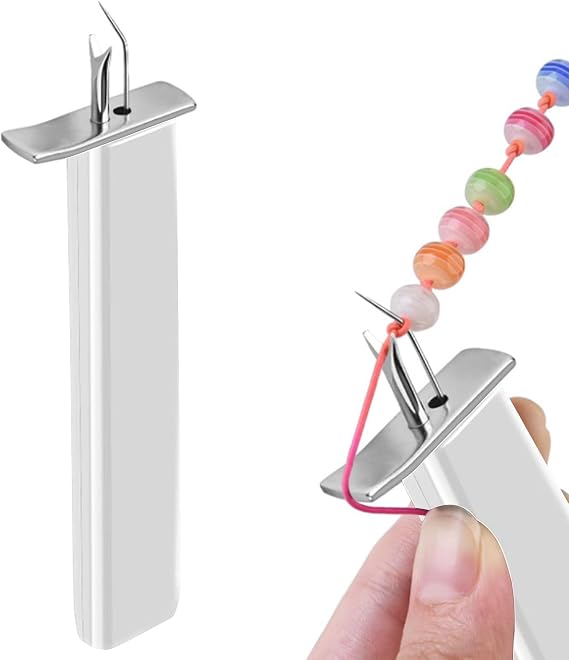 Whispern Cloud Bead Knotting Tool, White ABS Plastic & Alloy String Knotter for Jewelry Making, Professional Beading Tool for Pearls Bracelets Necklaces DIY Crafts