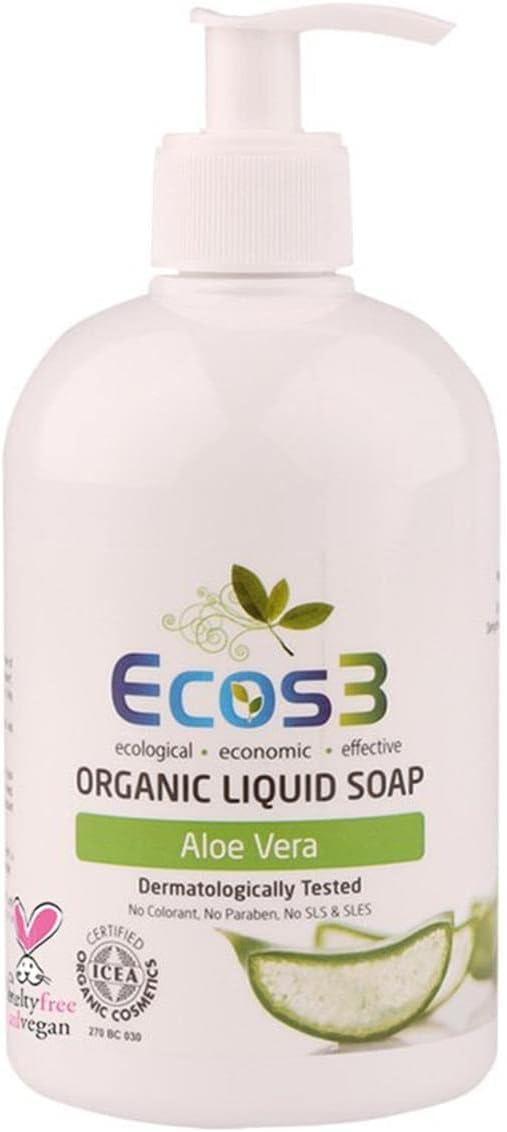 Ecos3 Organik Aloe Vera Özlü Parabensiz Sıvı Sabun (1 x 500 mL)