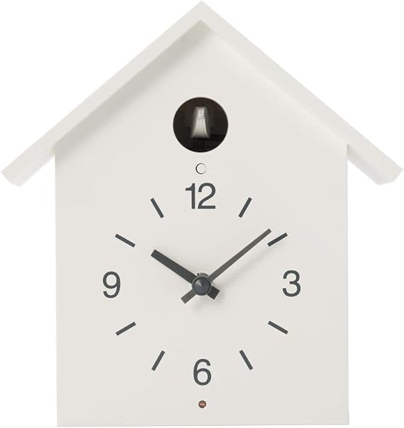 MUJI 15832606 Dove Clock, Large, Wall Clock, White, Width 10.0 x Depth 4.9 x Height 10.5 inches 255 x 125 x 267 mm