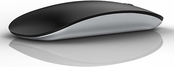 Uiosmuph Wireless Bluetooth Mouse, Silent Wireless Mouse, Black