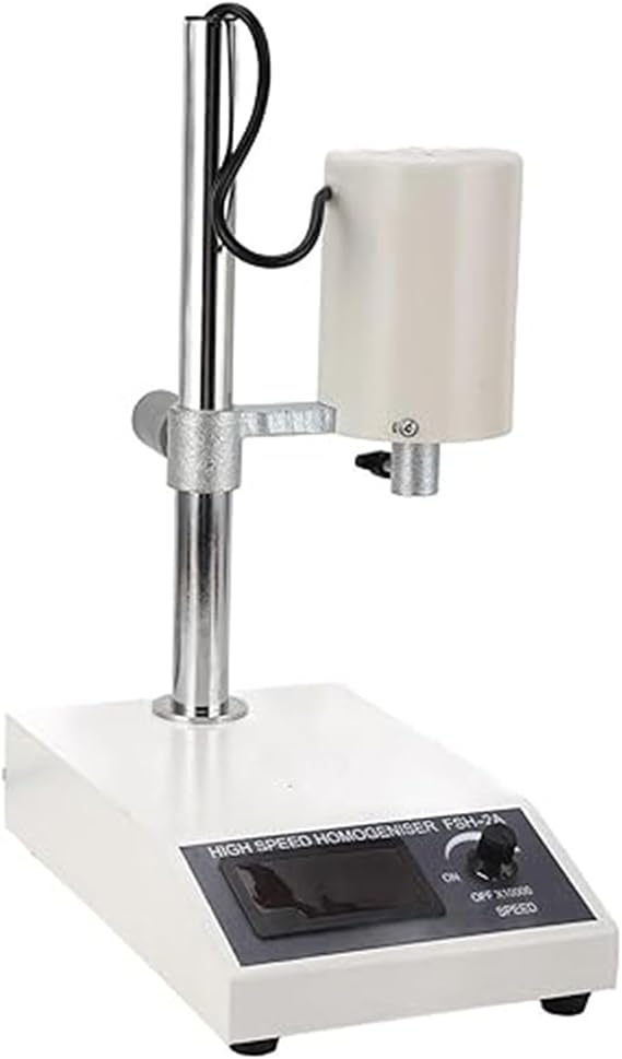 Laboratory Dispersion Emulsifier, High Speed Homogenizer with LCD Display, Speed Adjustable,High Shear Mixer, with Timer, for Cosmetics