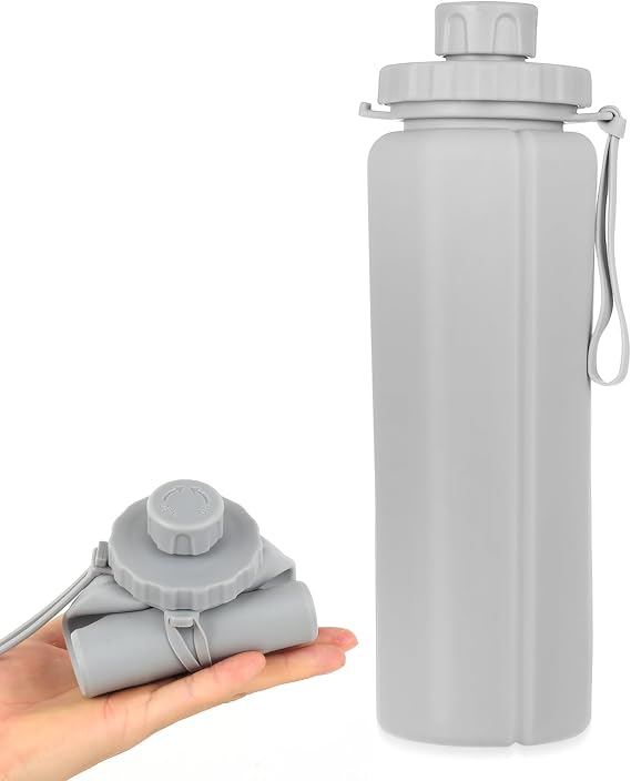 600ml Silicone Collapsible Portable Sports Water Bottle
