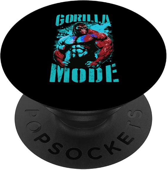Gorilla Mode Motivation Quote | Beast Muscles Gym Workout PopSockets Swappable PopGrip