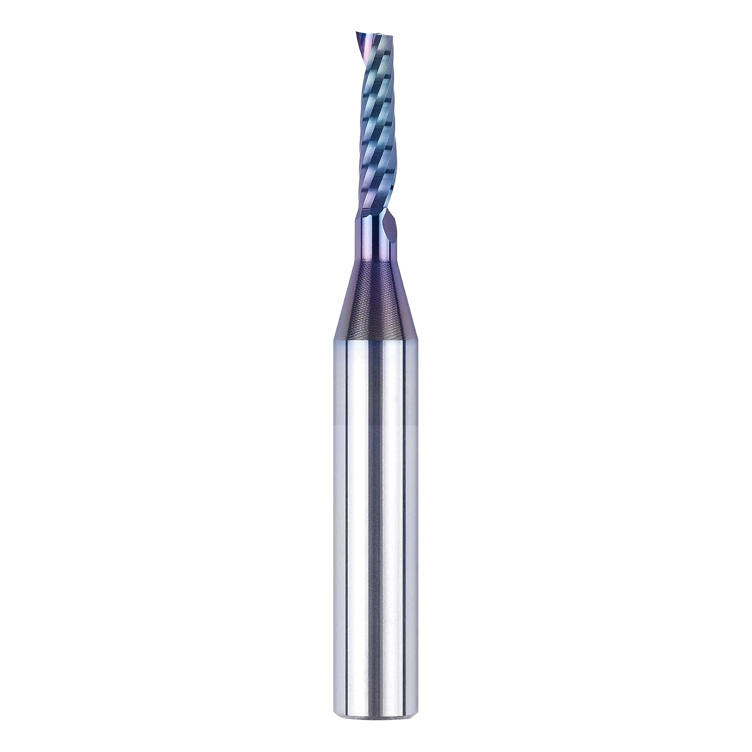 SpeTool Carbide Single Flute CNC Router Bits 18" Cutting Diameter 14" Shank with TAC Coated, O Flute End Mill Spiral Upcut Router Bit for PVC Aluminum Plastic Cutter