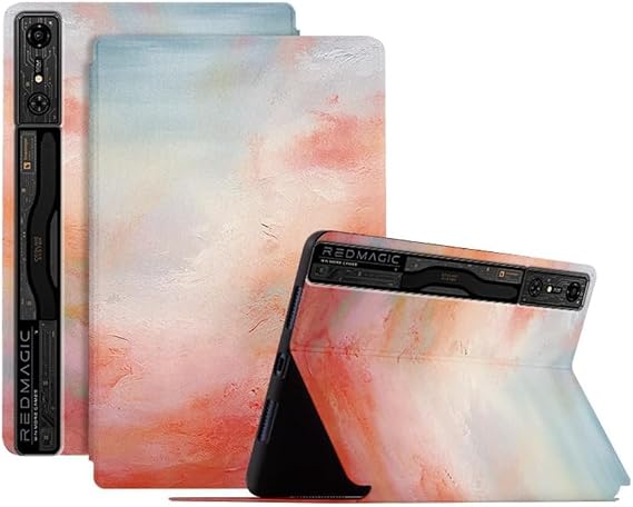 Case for RedMagic Nova Gaming Tablet/RedMagic Gaming Tablet Pro 10.9 inch, PU Leather Slim Stand Folio Protective Smart Cover with Auto Wake/Sleep, Red