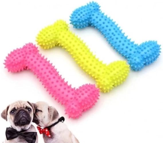 BUFFER® Tiny Kemik Oyuncağı Tırtıklı Yüzey Küçük Kemik Plastik Köpek Oyuncağı
