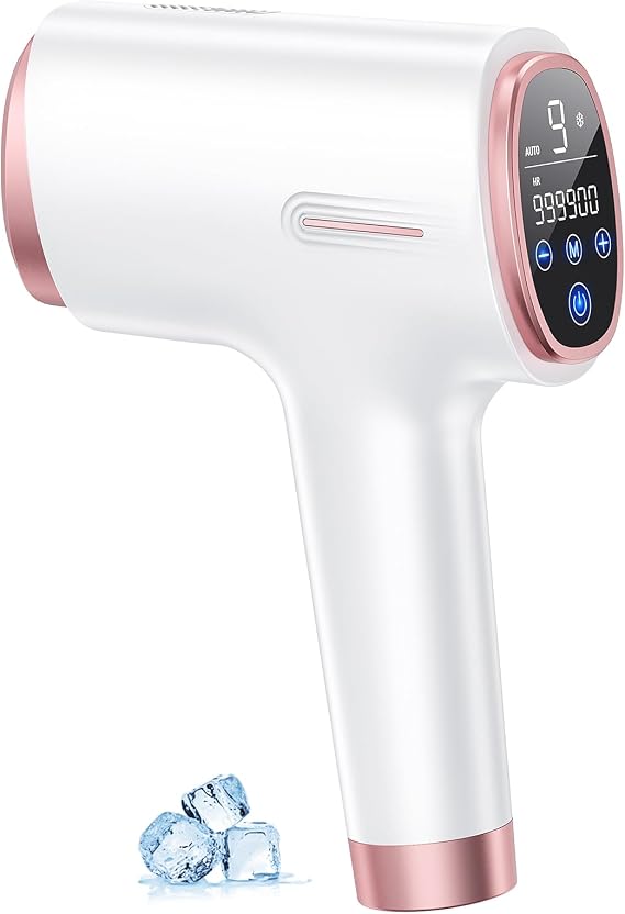 Max 21J Laser Hair Removal Device with Ice Cooling 9 Levels, Rosa