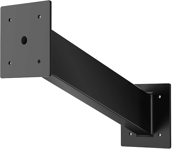 Universal Keypad Mounting Post Bracket, Universal Gooseneck Keypad Pedestal Mount for Automatic Gate Opener Systems Outdoor, Black