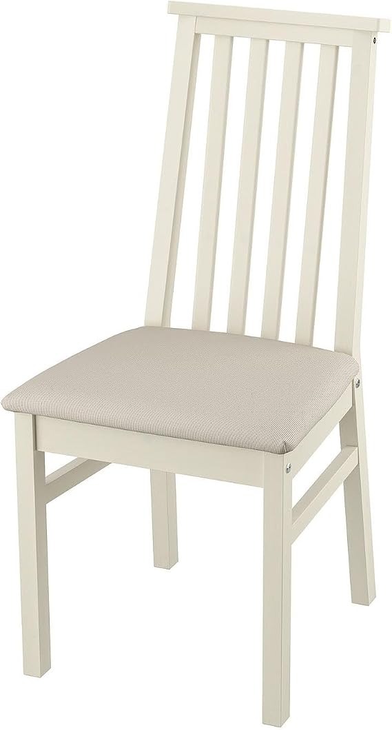 IKEA - ALHULT, döşemeli ahşap sandalye, bej-Kabusa açık bej bej-Kabusa açık bej