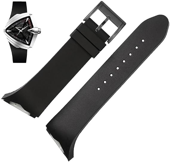 Rubber Watch Strap For Hamilton Khaki Field Men 75th Anniversary Watchband