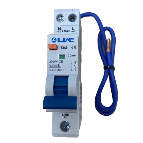 Live Electrical Type A Single Module 20 Amp B Curve 30mA RCBO