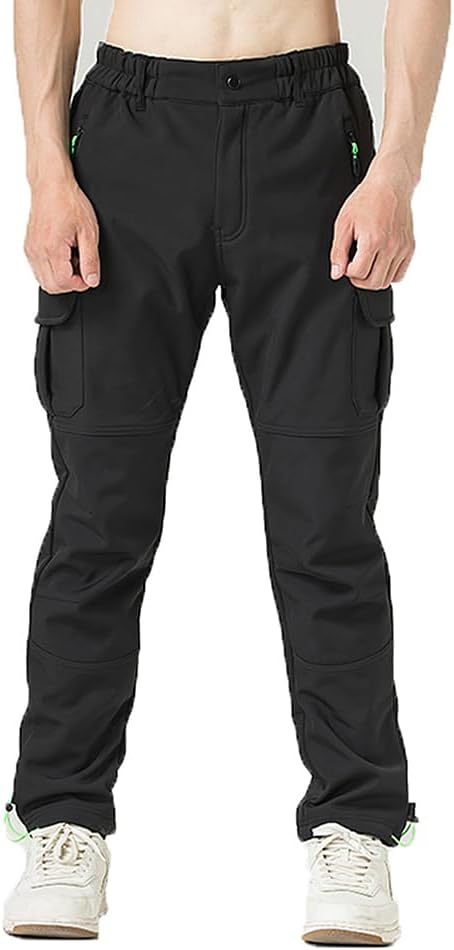TONY BACKER 1012 Men's Trekking Trousers Multi-Pocket Shoftshell Waterproof Winter