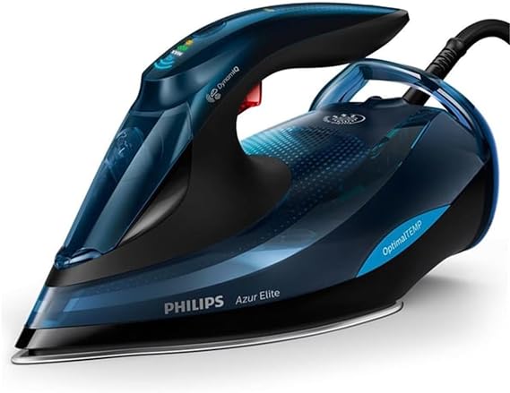 Philips Domestic Appliances Plancha de vapor con tecnología OptimalTEMP GC5034/20 Steam Iron, Plastic, Black/Blue