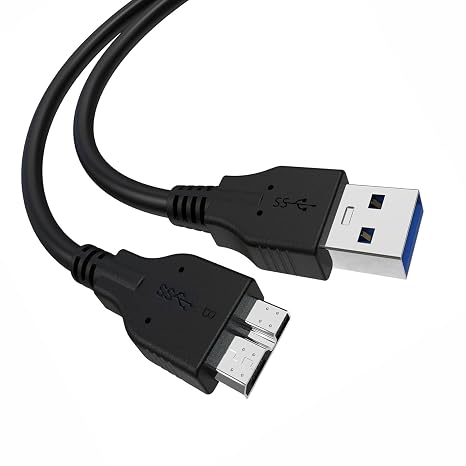 Toxaoii USB Camera Transfer Cable Compatible with Fujifilm X-H1, X-T2, GFX 50S, Canon EOS 7D Mark II, 5DS, 5DS R, 5D Mark IV, Nikon D5, D500, D800, D800E, USB 3.0 A to Micro B Replacement Cord (1.2m)