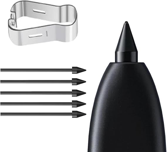 Microsonic Samsung Galaxy Tab S6 Lite 10.4` P610 Pencil Uçları 5`li Paket Siyah [Galaxy Tab S6 Lite P610 ile Uyumlu Dokunmatik Kalem Ucu - Siyah]