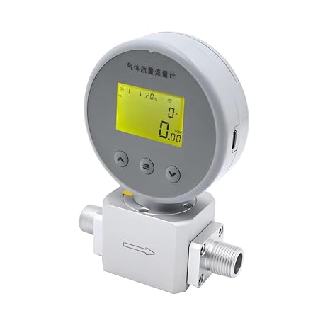 Digital Display MicroGas Mass Flowmeter Compressed Air Nitrogen Oxygen 485 Remote Flow Meter(0.5-50L/min)