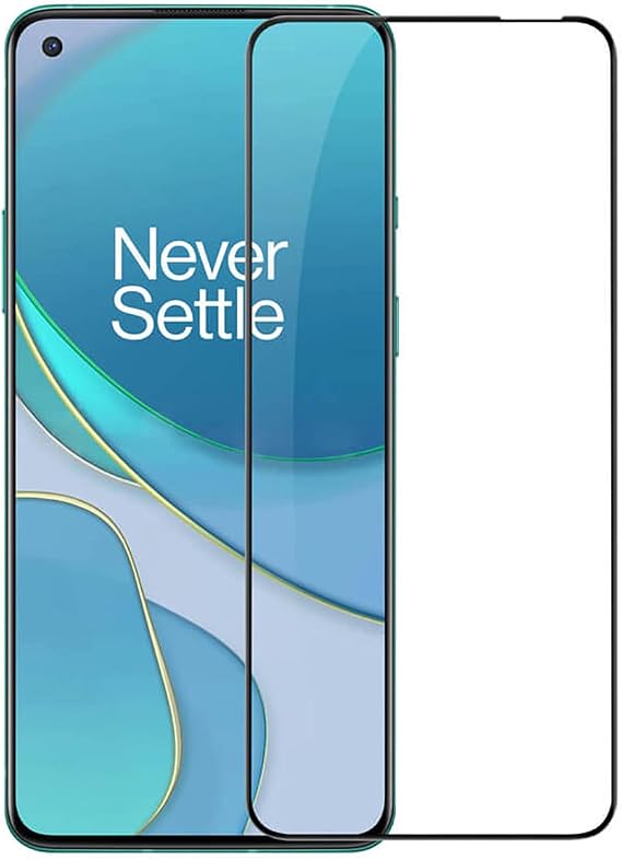 Microcase OnePlus 9R Tam Kaplayan Çerçeveli Tempered Ekran Koruyucu - Siyah