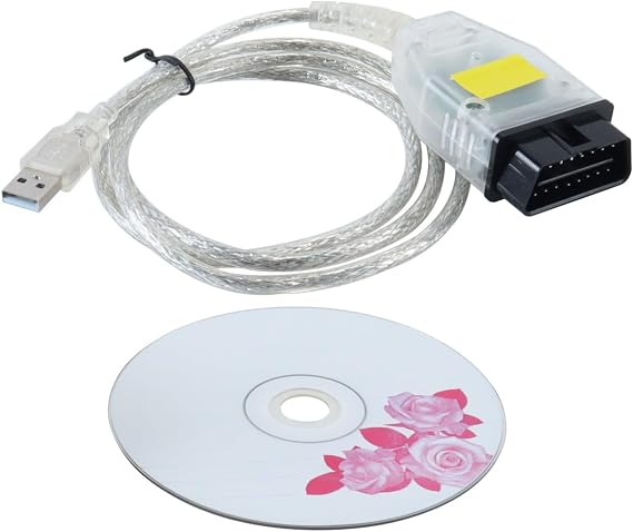 K+DCAN Cable, Car Engine Code Scanner, Car Diagnostic Tool ODB2 USB Cable Interface Replacement for 1 3 5 Series E81 20042011