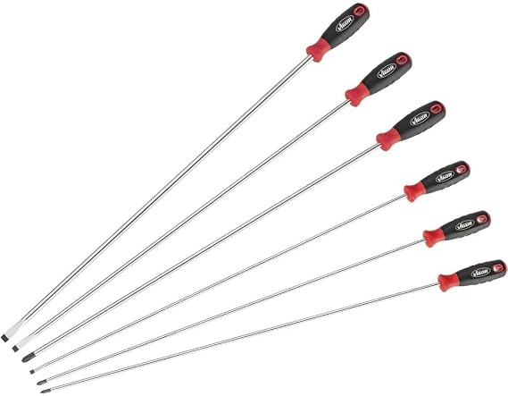 Vigor Screwdriver Set Extra Long V4432/6 Slotted Phillips Profile PH 600 mm