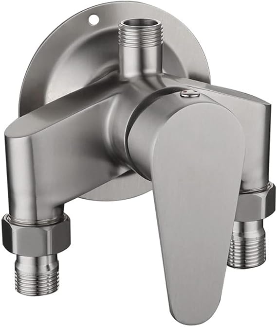 SUS 304 Stainless Steel Exposed Shower Faucet with Control Valve Switch Tap for Cold and Hot Water Wall Mounted Bathroom Shower Mixer Tap
