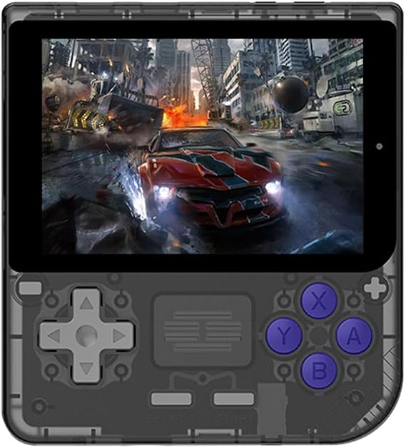 MINDKEEP V10 レトロハンドヘルドゲームコンソール、プリインストールエミュレータ 5インチ IPS 480*320 オープンソース Linuxシステム ビデオゲーム機 ゲーム愛好家 子供 大人向け 透明ブラック