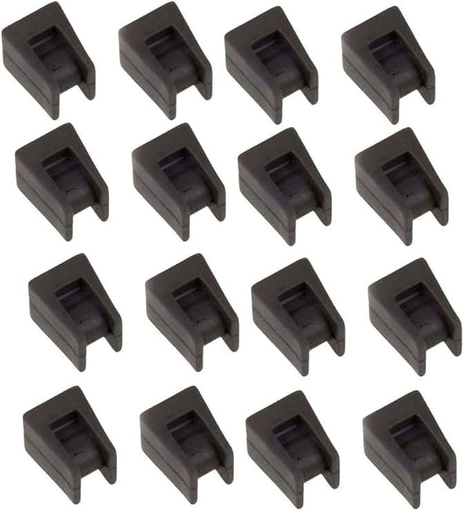 Supervac Arçelik OCD608B, OCD607YB, Beko HISG64120SD, AOCG64130DS, AOCG64130XDS ile Uyumlu Ocak Izgara Lastik, 16 Adet, Siyah