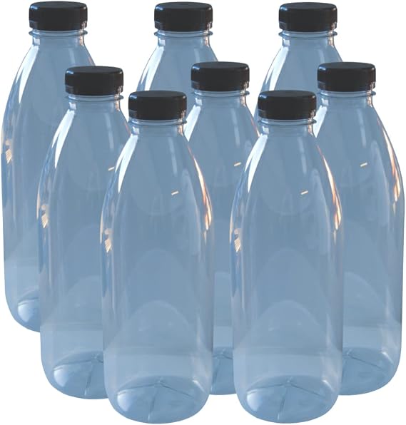 Balliihoo Homebrew Pack Of 8 x 250ml PET (Plastic) Clear Juice Bottles