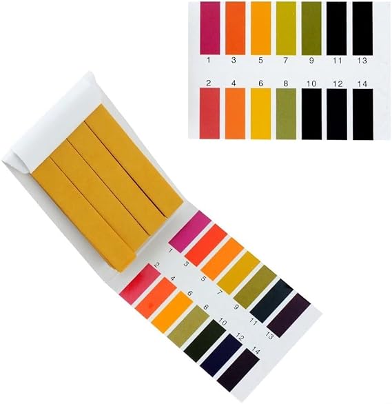 pH 1 14 Test Strips Accurately Determine pH in Food, Water, Urine Color Chart (80pcs)