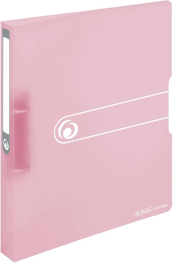 Herlitz Ring Binder PP A4 2 Rings 25 mm Easy Orga to Go rosé