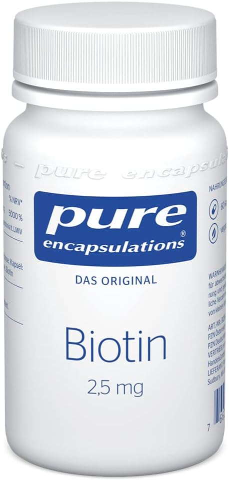 Pure Encapsulations - Biotin 2.5mg - Vitamin H for Skin and Hair - 60 Capsules