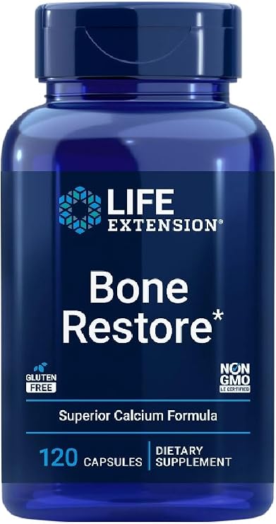 Life Extension - Bone Restore | Support for Bone Health with Essential Minerals - 120 Capsules