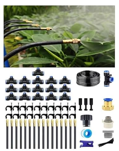 Drip Irrigation System,Automatic Garden Watering System, 360 Degree Adjustable Garden Sprinkler, High Output Mist Spray Nozzle for Potted Plants