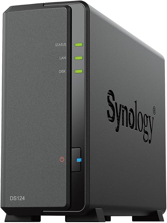 Synology DS124 4TB 1 Bay NAS Solution installed with 1 x 4TB HAT3300 Drives