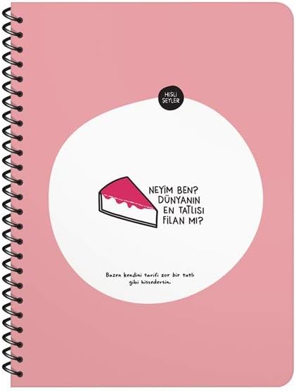 16.5x22.5 Çizgili Defter - Neyim Ben Dünyanın En Tatlısı Filan Mı?