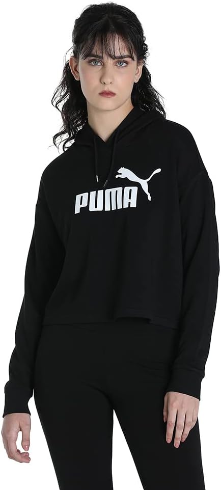 Puma Kadın Essentials Logo Cropped Women's Hoodie Kapüşonlu Sweatshirt