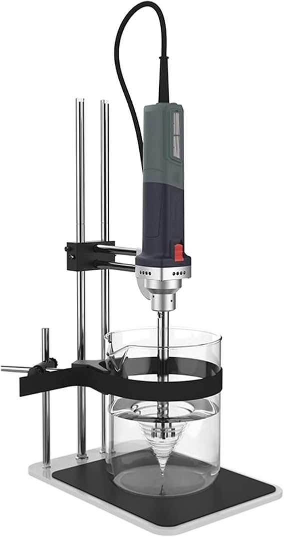 Homogenizer, 6-Speed Adjustable Lab Mixer, 9000-28000 RPM, with Upright Bracket and 25mm Working Head, Ideal for Emulsifying and Dispersing in Cosmetics