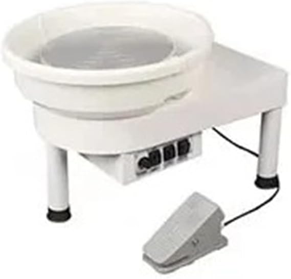 220W Electric Pottery Wheel 30CM Head & Bat System for Ceramic Work DIY Clay Craft Art Heavy Duty Rotates Stable Smoothly(with Foot Control)