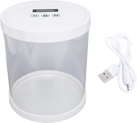 Digital Timed Lock Box, Timed Lock Box with Timer, ﻿﻿﻿﻿Kitchen Safe Time Locking Container, Time Locking Container, Plastic Timed Lock Box for Cell Phone, Snacks and Other (White)