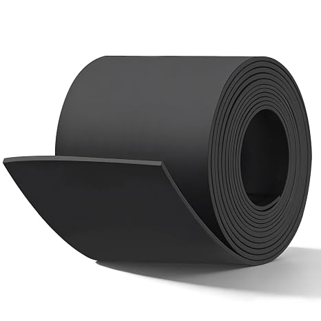 Neoprene Rubber Sheet, 100mm(W) x 3mm(T) x 3M(L) Solid Rubber Strip for DIY Gasket, Sealing Padding, Doors, Windows, Floor Protection & Reduce Vibration Mat
