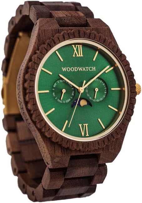 WoodWatch Emerald Jungle Wooden Watches for Men - Watch Wooden Men's Premium Wood Watch for Man Environmentally Friendly Product We Plants 1 Tree for Each Watch