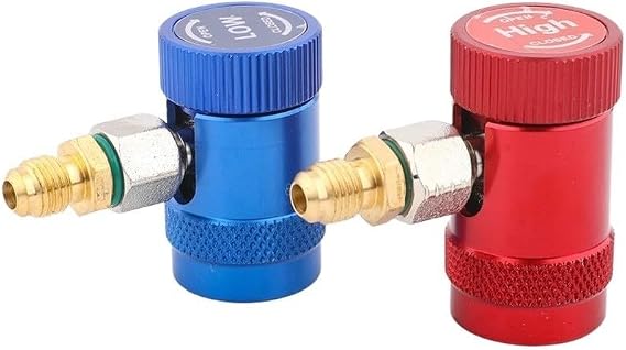 Adjustable AC Quick Coupler Set 1/4 Inch Thread Metal(R 1234 yf)