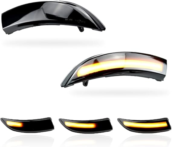 2pcs Dynamic LED Turn Signal Light Flowing Side Wing Rearview Mirror Indicator Compatible with F-ord Fi-esta B-Max