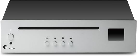 Pro-Ject CD Box E, Ultra Compact Entry-Level CD Player with Real Red Book CD-DA Drive (Silver)