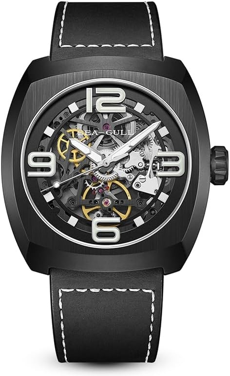 SEA-GULL 2024 Seagull Men's Mechanical Watches 44MM Skeleton Dial Luxury Man Wristwatch Sapphire Stainless Steel Waterproof Clock 6167
