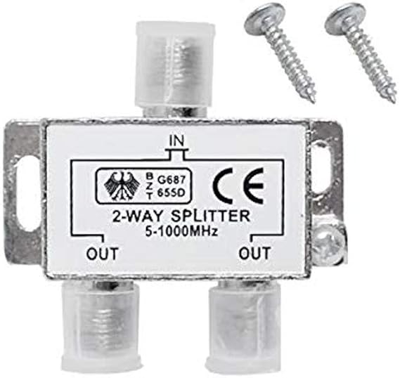 Alfais 4818 2 li Uydu Çanak Splitter Kablo TV Rg6 Anten Çoklayıcı Dağıtıcı
