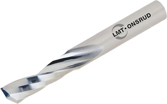 65-023 Solid Carbide Upcut Spiral O Flute Cutting Tool, Inch, Uncoated (Bright) Finish, 21 Degree Helix, 1 Flute, 2.0000" Overall Length, 0.2500" Cutting Diameter, 0.2500" Shank Diameter
